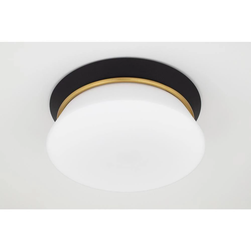 Cath 12.75 in. 2-Light Aged Brass/Black Flush Mount by MITZI HUDSON VALLEY LIGHTING 6 Cath 12.75 in. 2-Light Aged Brass/Black Flush Mount by MITZI HUDSON VALLEY LIGHTING - Image 4