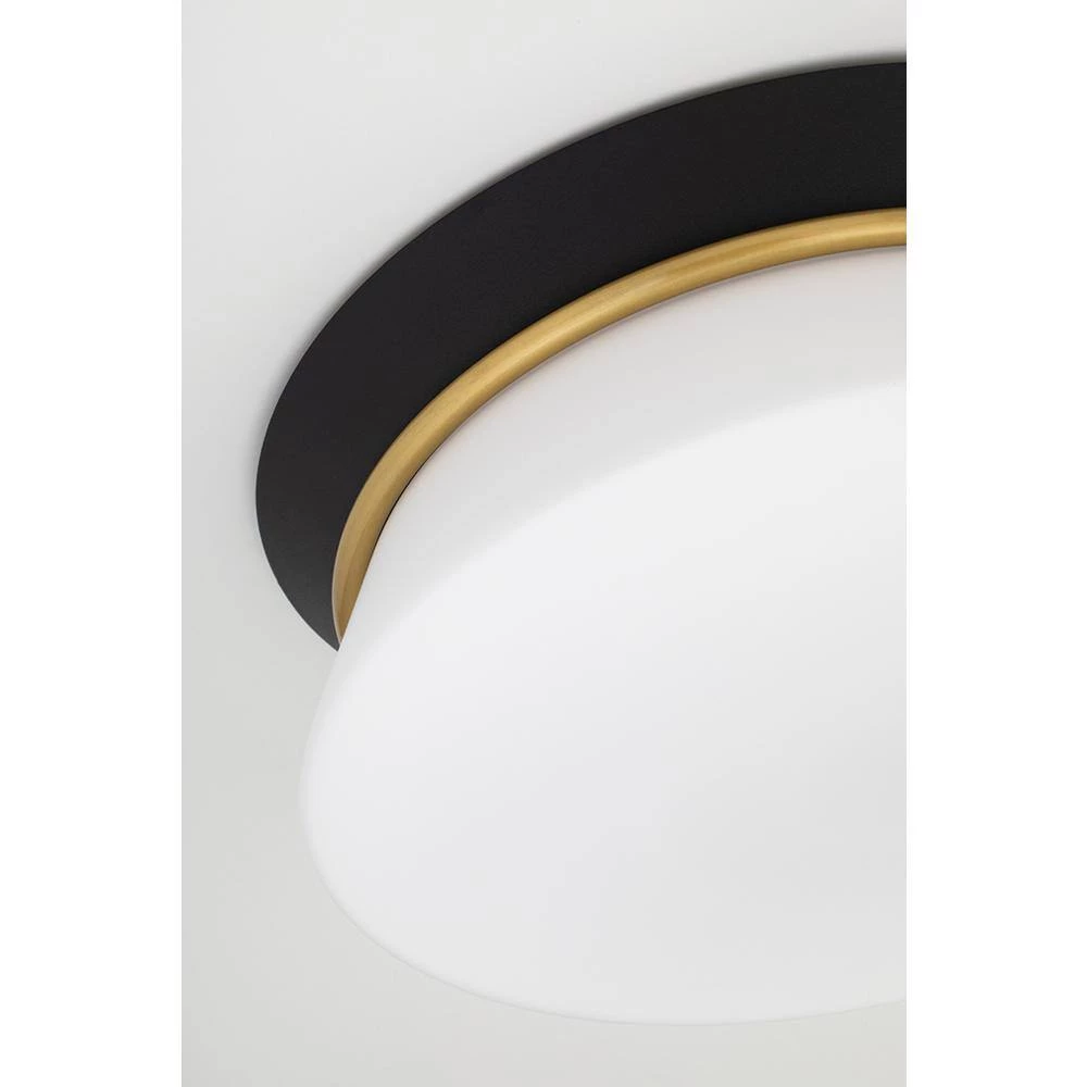 Cath 12.75 in. 2-Light Aged Brass/Black Flush Mount by MITZI HUDSON VALLEY LIGHTING 8 Cath 12.75 in. 2-Light Aged Brass/Black Flush Mount by MITZI HUDSON VALLEY LIGHTING - Image 6