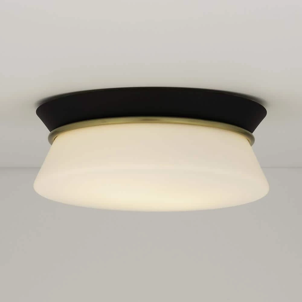 Cath 12.75 in. 2-Light Aged Brass/Black Flush Mount by MITZI HUDSON VALLEY LIGHTING 4 Cath 12.75 in. 2-Light Aged Brass/Black Flush Mount by MITZI HUDSON VALLEY LIGHTING - Image 2