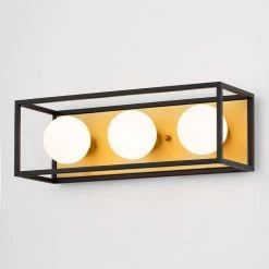 Aira 3-Light Aged Brass 15 in. W LED Bath Light with Opal Etched Glass and Black Accents by MITZI HUDSON VALLEY LIGHTING 11 Aira 3-Light Aged Brass 15 in. W LED Bath Light with Opal Etched Glass and Black Accents by MITZI HUDSON VALLEY LIGHTING -EcoSmart Sales aged brass black mitzi hudson valley lighting vanity lighting h141303 agb bk 4f 1000