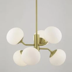 Estee 6-Light Aged Brass Chandelier with Opal Etched Glass by MITZI HUDSON VALLEY LIGHTING 12 Estee 6-Light Aged Brass Chandelier with Opal Etched Glass by MITZI HUDSON VALLEY LIGHTING -EcoSmart Sales aged brass mitzi hudson valley lighting chandeliers h134806 agb 4f 1000