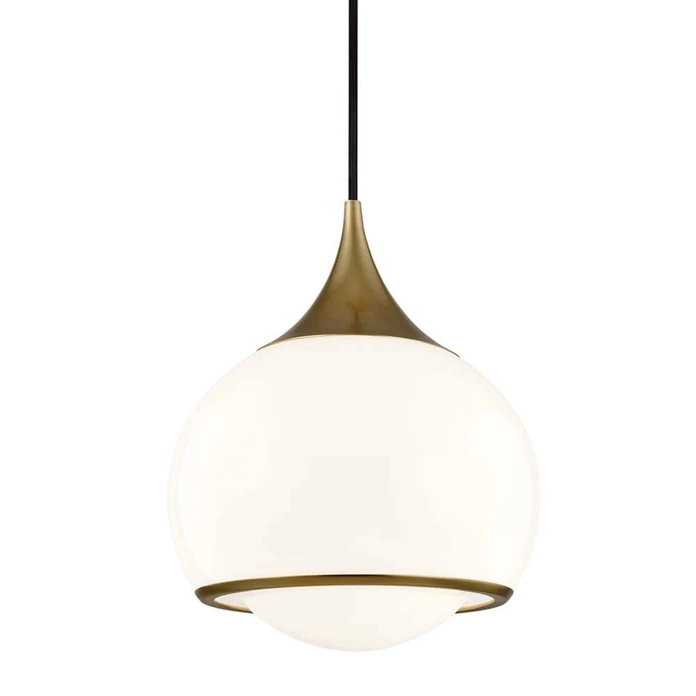 Reese 1-Light Aged Brass Medium Pendant by MITZI HUDSON VALLEY LIGHTING 3 Reese 1-Light Aged Brass Medium Pendant by MITZI HUDSON VALLEY LIGHTING