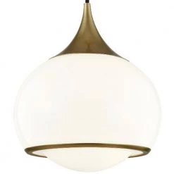 Reese 1-Light Aged Brass Medium Pendant by MITZI HUDSON VALLEY LIGHTING 13 Reese 1-Light Aged Brass Medium Pendant by MITZI HUDSON VALLEY LIGHTING -EcoSmart Sales aged brass mitzi hudson valley lighting chandeliers h281701m agb c3 1000