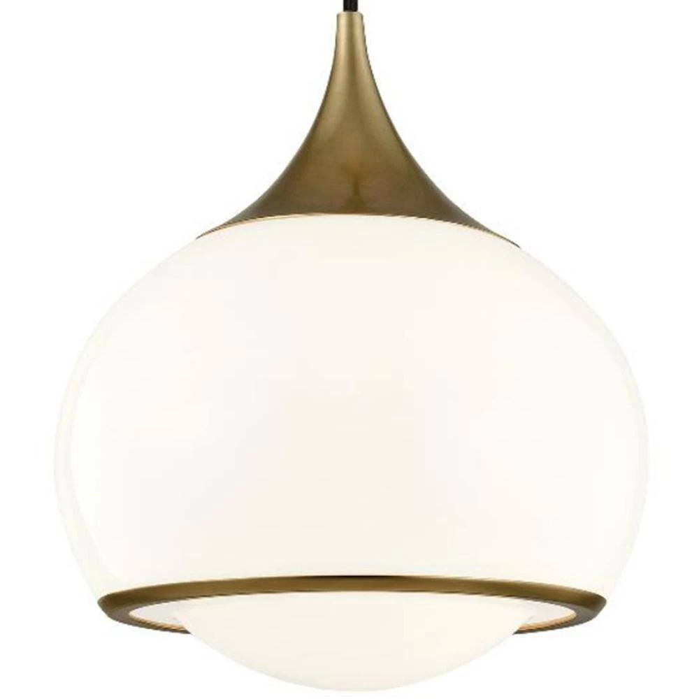 Reese 1-Light Aged Brass Medium Pendant by MITZI HUDSON VALLEY LIGHTING 6 Reese 1-Light Aged Brass Medium Pendant by MITZI HUDSON VALLEY LIGHTING - Image 4