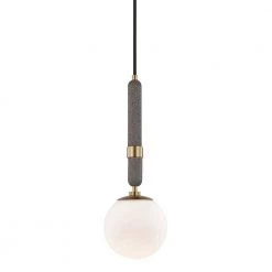 Brielle 1-Light Aged Brass Small Pendant by MITZI HUDSON VALLEY LIGHTING