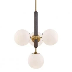 Brielle 4-Light Aged Brass Pendant by MITZI HUDSON VALLEY LIGHTING