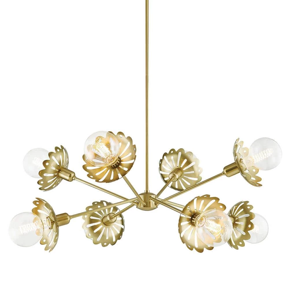 Alyssa 8-Light Aged Brass Chandelier by MITZI HUDSON VALLEY LIGHTING 3 Alyssa 8-Light Aged Brass Chandelier by MITZI HUDSON VALLEY LIGHTING