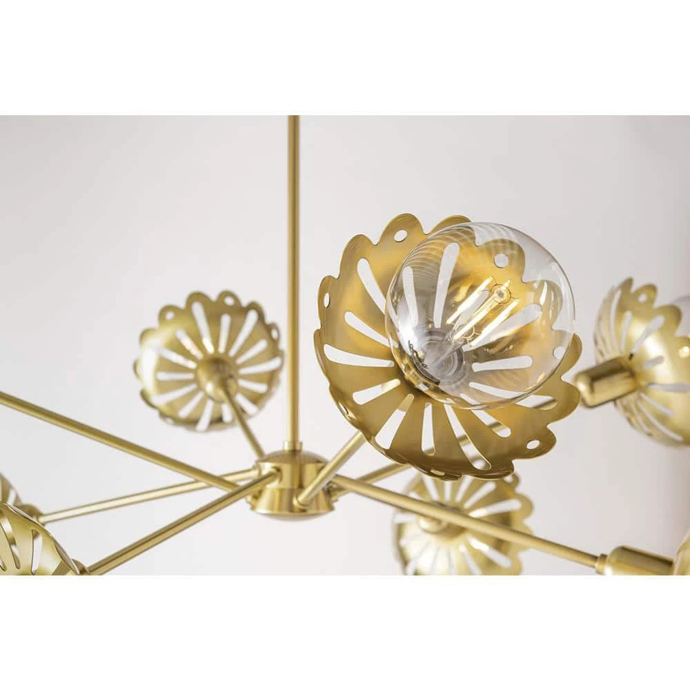 Alyssa 8-Light Aged Brass Chandelier by MITZI HUDSON VALLEY LIGHTING 5 Alyssa 8-Light Aged Brass Chandelier by MITZI HUDSON VALLEY LIGHTING - Image 3
