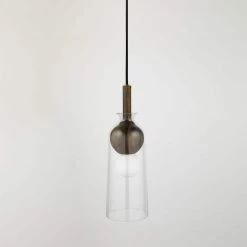 Dani 1-Light Aged Brass Pendant with Glass Shade by MITZI HUDSON VALLEY LIGHTING -EcoSmart Sales aged brass mitzi hudson valley lighting chandeliers h380701b agb fa 1000