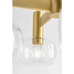 Harlow 4-Light Aged Brass Chandelier with Shade by MITZI HUDSON VALLEY LIGHTING -EcoSmart Sales aged brass mitzi hudson valley lighting chandeliers h403804 agb 1f 1000