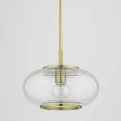 Maggie 1-Light Aged Brass Geometric Pendant by MITZI HUDSON VALLEY LIGHTING -EcoSmart Sales aged brass mitzi hudson valley lighting chandeliers h418701 agb 4f 1000