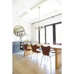 Cassie 6-Light Aged Brass Cone Chandelier White with Navy Blue Trim Belgian Linen by MITZI HUDSON VALLEY LIGHTING -EcoSmart Sales aged brass mitzi hudson valley lighting chandeliers h436806 agb 31 1000