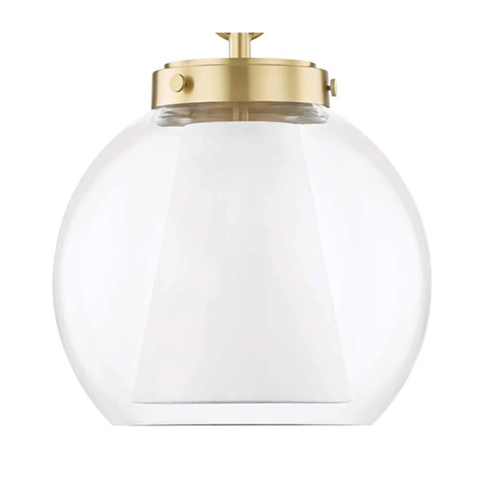 Sasha 1-Light Aged Brass Shaded Pendant by MITZI HUDSON VALLEY LIGHTING 4 Sasha 1-Light Aged Brass Shaded Pendant by MITZI HUDSON VALLEY LIGHTING - Image 2