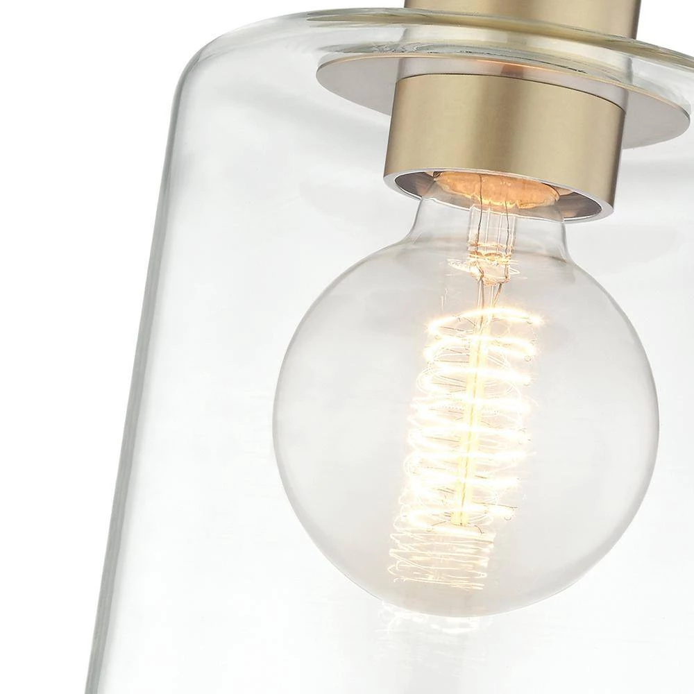 Neko 1-Light Aged Brass Semi-Flush Mount with Clear Glass by MITZI HUDSON VALLEY LIGHTING 7 Neko 1-Light Aged Brass Semi-Flush Mount with Clear Glass by MITZI HUDSON VALLEY LIGHTING - Image 5