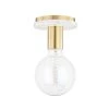 Chloe 1-Light Aged Brass Semi-Flush Mount by MITZI HUDSON VALLEY LIGHTING -EcoSmart Sales aged brass mitzi hudson valley lighting flush mount lights h110601 agb 64 1000