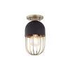 Haley 1-Light Aged Brass and Black Flush Mount with Black Accents by MITZI HUDSON VALLEY LIGHTING -EcoSmart Sales aged brass mitzi hudson valley lighting flush mount lights h145601 agb bk 64 1000