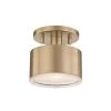 Nora 1-Light Aged Brass LED Flush Mount with Clear Glass by MITZI HUDSON VALLEY LIGHTING -EcoSmart Sales aged brass mitzi hudson valley lighting flush mount lights h159601 agb 64 1000
