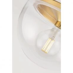 Grace 1-Light 10 in. Aged Brass Flush Mount by MITZI HUDSON VALLEY LIGHTING -EcoSmart Sales aged brass mitzi hudson valley lighting flush mount lights h284501s agb 4f 1000