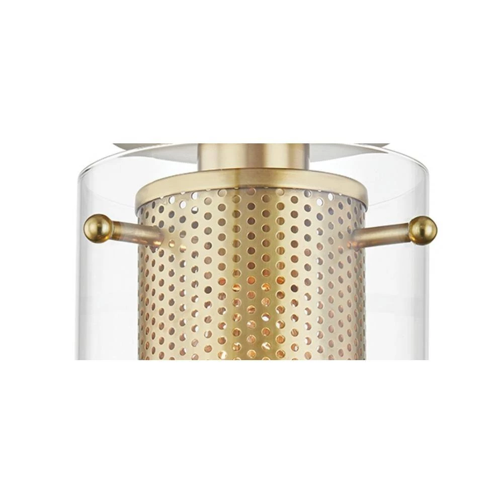 Elanor 5.5 in. 1-Light Aged Brass Flush Mount by MITZI HUDSON VALLEY LIGHTING 4 Elanor 5.5 in. 1-Light Aged Brass Flush Mount by MITZI HUDSON VALLEY LIGHTING - Image 2