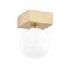 Aspyn 5.25 in. 1-Light Aged Brass Flush Mount by MITZI HUDSON VALLEY LIGHTING -EcoSmart Sales aged brass mitzi hudson valley lighting flush mount lights h385501 agb 64 1000