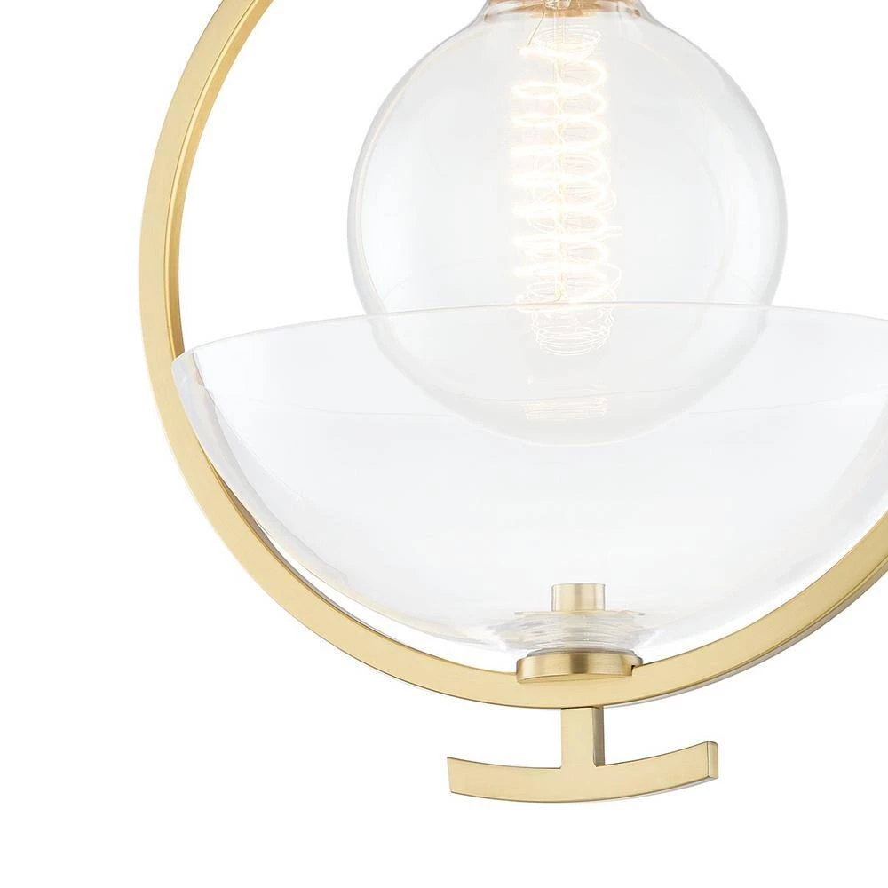 Ringo 1-Light Aged Brass Semi-Flush Mount by MITZI HUDSON VALLEY LIGHTING 4 Ringo 1-Light Aged Brass Semi-Flush Mount by MITZI HUDSON VALLEY LIGHTING - Image 2