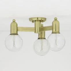 Bryce 18 in. 3-Light Aged Brass Semi-Flush Mount by MITZI HUDSON VALLEY LIGHTING -EcoSmart Sales aged brass mitzi hudson valley lighting flush mount lights h419603 agb 4f 1000