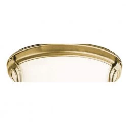 Portsmouth 10 in. 1-Light Aged Brass Flush Mount with Opal Glossy Glass Shade by MITZI HUDSON VALLEY LIGHTING -EcoSmart Sales aged brass mitzi hudson valley lighting flush mount lights w0156 agb 4f 1000