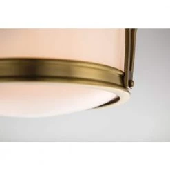 Portsmouth 10 in. 1-Light Aged Brass Flush Mount with Opal Glossy Glass Shade by MITZI HUDSON VALLEY LIGHTING -EcoSmart Sales aged brass mitzi hudson valley lighting flush mount lights w0156 agb 66 1000