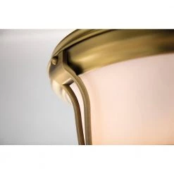 Portsmouth 10 in. 1-Light Aged Brass Flush Mount with Opal Glossy Glass Shade by MITZI HUDSON VALLEY LIGHTING -EcoSmart Sales aged brass mitzi hudson valley lighting flush mount lights w0156 agb 76 1000