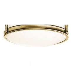 Portsmouth 10 in. 1-Light Aged Brass Flush Mount with Opal Glossy Glass Shade by MITZI HUDSON VALLEY LIGHTING -EcoSmart Sales aged brass mitzi hudson valley lighting flush mount lights w0156 agb c3 1000