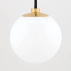 Stella 1-Light Aged Brass Pendant with Opal Glossy Glass by MITZI HUDSON VALLEY LIGHTING 9 Stella 1-Light Aged Brass Pendant with Opal Glossy Glass by MITZI HUDSON VALLEY LIGHTING -EcoSmart Sales aged brass mitzi hudson valley lighting pendant lights h105701 agb 4f 1000