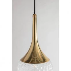Bella 1-Light Aged Brass 22.25 in. H Pendant with Clear Glass by MITZI HUDSON VALLEY LIGHTING -EcoSmart Sales aged brass mitzi hudson valley lighting pendant lights h114701b agb 4f 1000
