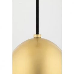 Orion 1-Light 10 in. W Aged Brass Pendant with Opal Matte Glass Shade by MITZI HUDSON VALLEY LIGHTING -EcoSmart Sales aged brass mitzi hudson valley lighting pendant lights h206701l agb 44 1000
