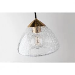 Maya 1-Light 9 in. W Aged Brass Pendant with Clear Crackle Glass Shade by MITZI HUDSON VALLEY LIGHTING -EcoSmart Sales aged brass mitzi hudson valley lighting pendant lights h216701s agb 4f 1000