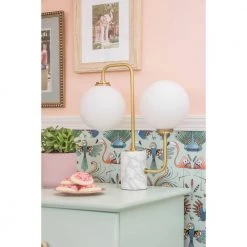 Mia 17.25 in. Aged Brass LED Table Lamp with Opal Etched Glass by MITZI HUDSON VALLEY LIGHTING -EcoSmart Sales aged brass mitzi hudson valley lighting table lamps hl170201 agb fa 1000