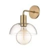 Kyla 1-Light Aged Brass Wall Sconce with Clear Glass by MITZI HUDSON VALLEY LIGHTING 1 Kyla 1-Light Aged Brass Wall Sconce with Clear Glass by MITZI HUDSON VALLEY LIGHTING -EcoSmart Sales aged brass mitzi hudson valley lighting vanity lighting h107101 agb 64 1000