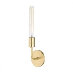 Ava 1-Light Aged Brass 16.5 in. H Wall Sconce by MITZI HUDSON VALLEY LIGHTING