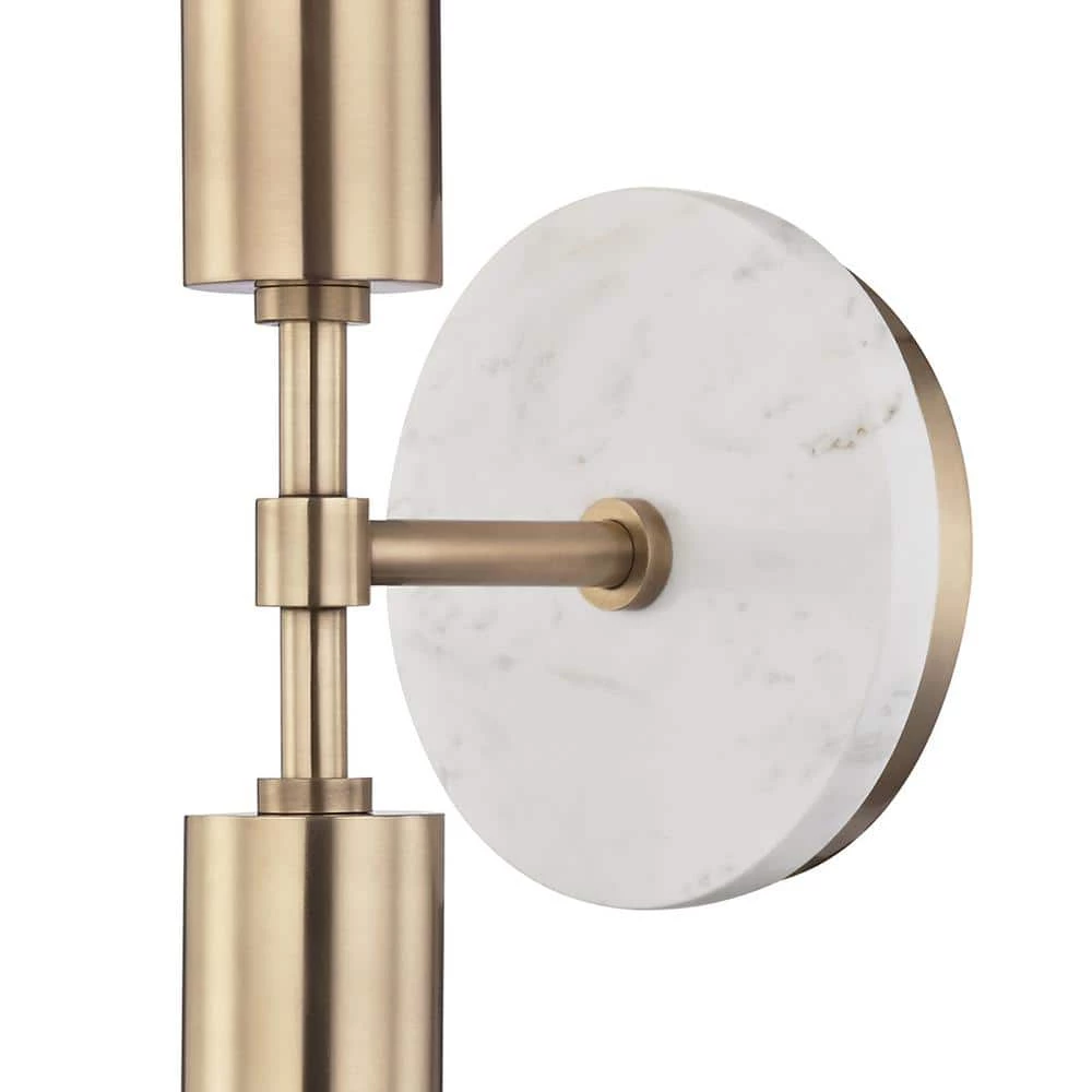 Chloe 2-Light Aged Brass Wall Sconce by MITZI HUDSON VALLEY LIGHTING 5 Chloe 2-Light Aged Brass Wall Sconce by MITZI HUDSON VALLEY LIGHTING - Image 3
