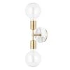 Chloe 2-Light Aged Brass Wall Sconce by MITZI HUDSON VALLEY LIGHTING