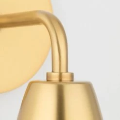 Kai 1-Light Aged Brass LED 10.25 in. H Wall Sconce by MITZI HUDSON VALLEY LIGHTING -EcoSmart Sales aged brass mitzi hudson valley lighting vanity lighting h115101 agb fa 1000
