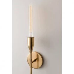 Tara 1-Light Aged Brass Wall Sconce by MITZI HUDSON VALLEY LIGHTING -EcoSmart Sales aged brass mitzi hudson valley lighting vanity lighting h116101 agb 44 1000