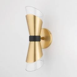 Angie 2-Light Aged Brass 15 in. H LED Wall Sconce by MITZI HUDSON VALLEY LIGHTING 13 Angie 2-Light Aged Brass 15 in. H LED Wall Sconce by MITZI HUDSON VALLEY LIGHTING -EcoSmart Sales aged brass mitzi hudson valley lighting vanity lighting h130102 agb bk 4f 1000