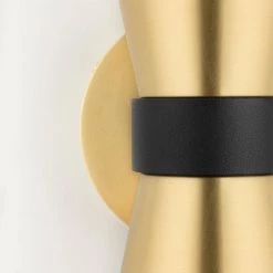 Angie 2-Light Aged Brass 15 in. H LED Wall Sconce by MITZI HUDSON VALLEY LIGHTING 15 Angie 2-Light Aged Brass 15 in. H LED Wall Sconce by MITZI HUDSON VALLEY LIGHTING -EcoSmart Sales aged brass mitzi hudson valley lighting vanity lighting h130102 agb bk fa 1000