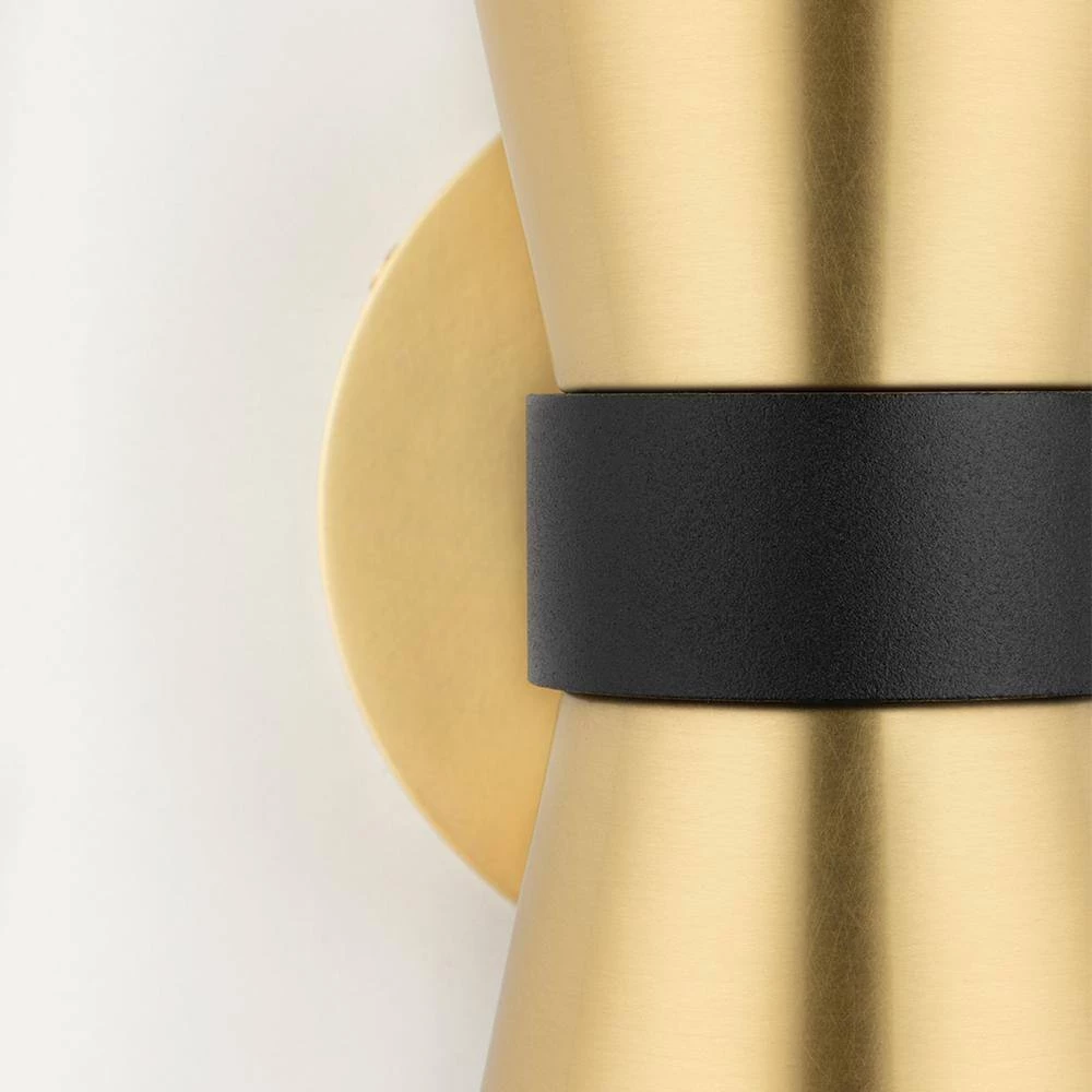 Angie 2-Light Aged Brass 15 in. H LED Wall Sconce by MITZI HUDSON VALLEY LIGHTING 8 Angie 2-Light Aged Brass 15 in. H LED Wall Sconce by MITZI HUDSON VALLEY LIGHTING - Image 6