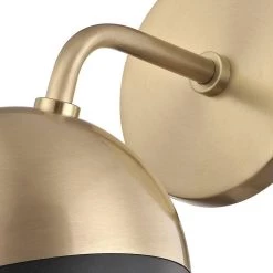 Emma 1-Light Aged Brass Wall Sconce with Black Accents by MITZI HUDSON VALLEY LIGHTING -EcoSmart Sales aged brass mitzi hudson valley lighting vanity lighting h168101 agb bk 44 1000