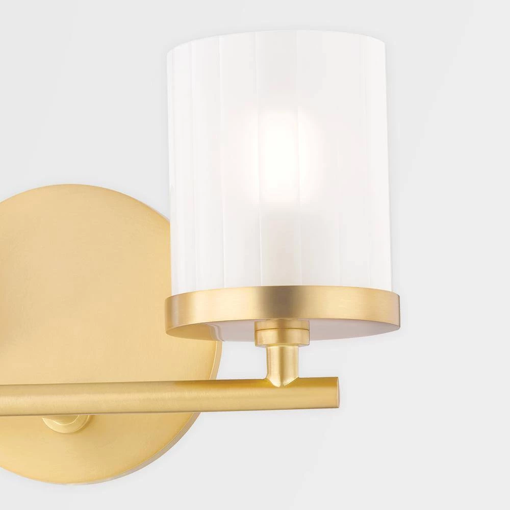 Ryan 2-Light Aged Brass Bath Light with Clear Frosted Glass Shade by MITZI HUDSON VALLEY LIGHTING 10 Ryan 2-Light Aged Brass Bath Light with Clear Frosted Glass Shade by MITZI HUDSON VALLEY LIGHTING - Image 8