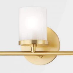 Ryan 3-Light Aged Brass Bath Light with Clear Frosted Glass Shade by MITZI HUDSON VALLEY LIGHTING 18 Ryan 3-Light Aged Brass Bath Light with Clear Frosted Glass Shade by MITZI HUDSON VALLEY LIGHTING -EcoSmart Sales aged brass mitzi hudson valley lighting vanity lighting h239303 agb 76 1000
