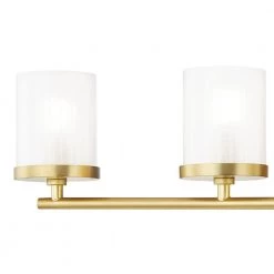 Ryan 4-Light Aged Brass Bath Light with Clear Frosted Glass Shade by MITZI HUDSON VALLEY LIGHTING 12 Ryan 4-Light Aged Brass Bath Light with Clear Frosted Glass Shade by MITZI HUDSON VALLEY LIGHTING -EcoSmart Sales aged brass mitzi hudson valley lighting vanity lighting h239304 agb c3 1000