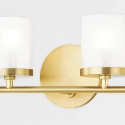 Ryan 4-Light Aged Brass Bath Light with Clear Frosted Glass Shade by MITZI HUDSON VALLEY LIGHTING 16 Ryan 4-Light Aged Brass Bath Light with Clear Frosted Glass Shade by MITZI HUDSON VALLEY LIGHTING -EcoSmart Sales aged brass mitzi hudson valley lighting vanity lighting h239304 agb fa 1000