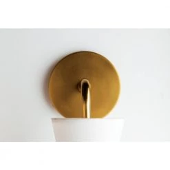 Julia 1-Light Aged Brass/Black Wall Sconce by MITZI HUDSON VALLEY LIGHTING -EcoSmart Sales aged brass mitzi hudson valley lighting vanity lighting h294101 agb bk 4f 1000